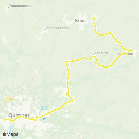 QUB Edern - Landudal - Langolen - Ergué-Gabéric - Quimper map