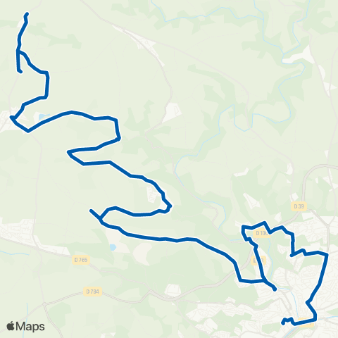 QUB - Lignes scolaires Guengat Kerustans - Quimper Centre-Ville map