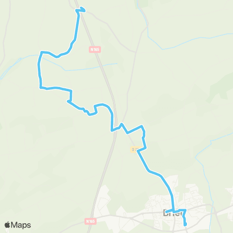 QUB - Lignes scolaires Ty Marie - Briec Collèges map