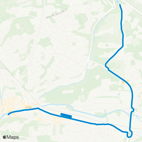 QUB - Lignes scolaires Quimper Centre-Ville - CFA Cuzon map