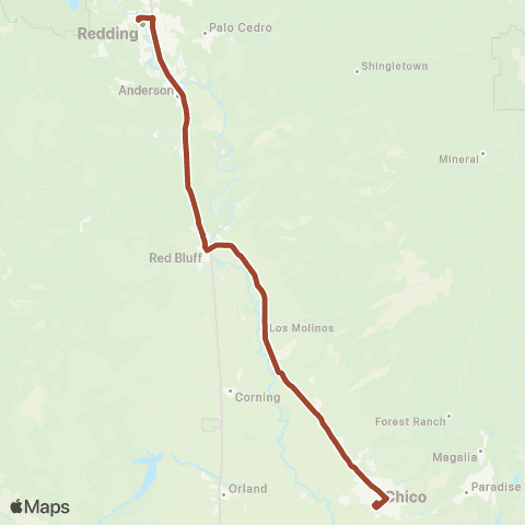 RABA Route 99x / Amtrak Thruway map