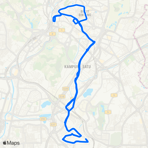 Rapid KL Desa Petaling ~ Pasar Seni via Stesen LRT Salak Selatan map