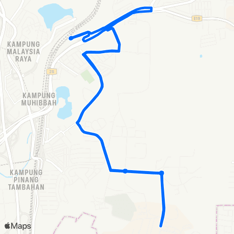 Rapid KL Desa Tasik ~ Stesen LRT Bandar Tasik Selatan map
