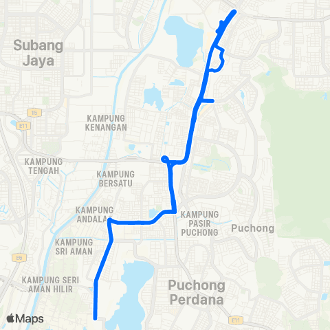 Rapid KL Puchong Prima ~ Ioi Puchong map