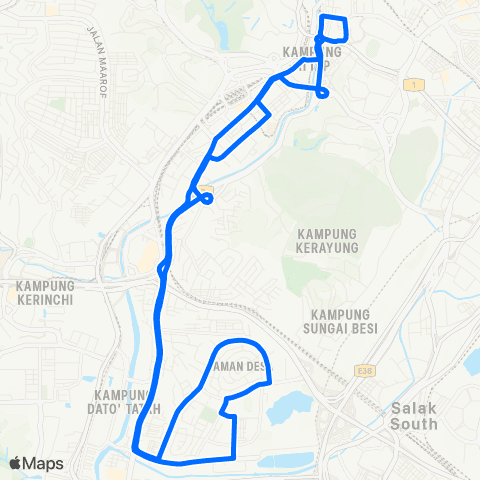 Rapid KL Taman Desa ~ Hab Pasar Seni map
