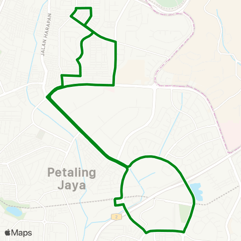 Rapid KL Stesen LRT Asia Jaya ~ Seksyen 14 & 18 map