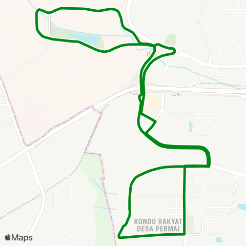 Rapid KL Stesen LRT Universiti ~ Universiti Malaya via Pantai Hillpark map