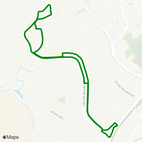Rapid KL Stesen LRT Bangsar ~ Stesen MRT Semantan map