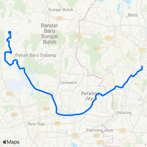 Rapid KL Subang Suria Mah Sing ~ Hab Pasar Seni map