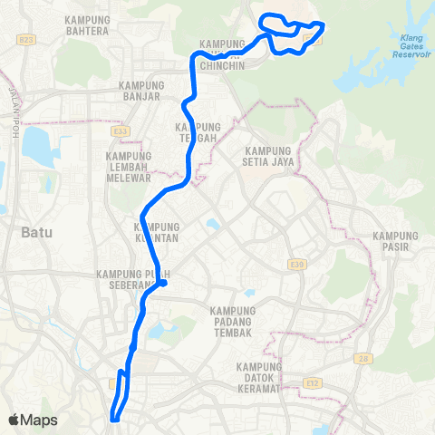 Rapid KL Uia Gombak ~ Sogo KL map
