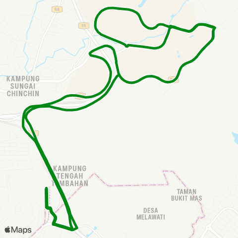 Rapid KL Stesen LRT Gombak ~ Uia Gombak map