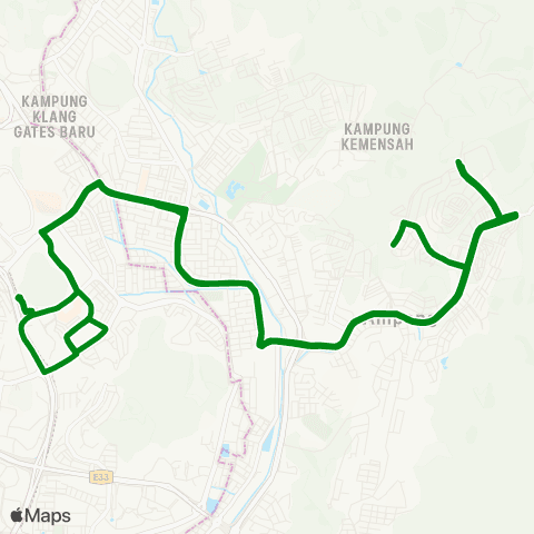Rapid KL Stesen LRT Sri Rampai ~ Ukay Perdana map