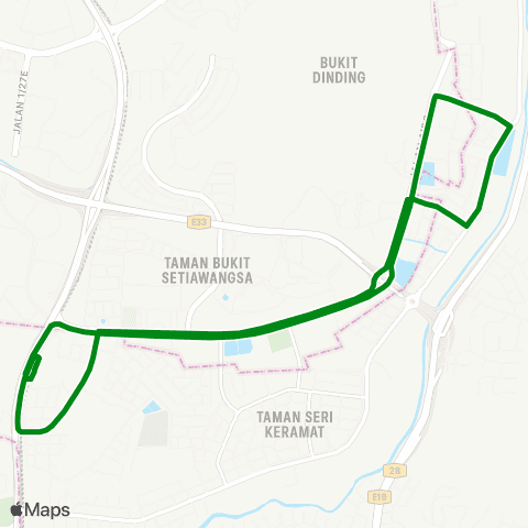 Rapid KL Stesen LRT Setiawangsa ~ Au3, Jentayu, Keramat map