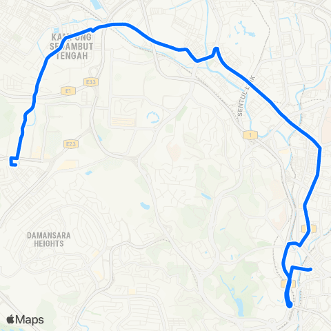 Rapid KL Desa Sri Hartamas ~ Lin Ho Jln Lekiu map