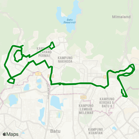 Rapid KL Selayang Mutiara ~ Stesen LRT Gombak map