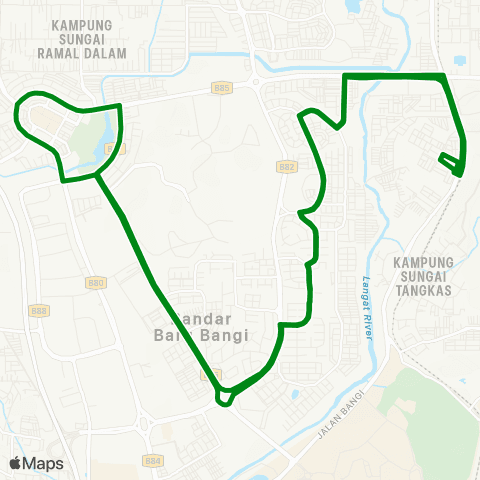Rapid KL Hentian Kajang ~ Bandar Baru Bangi map
