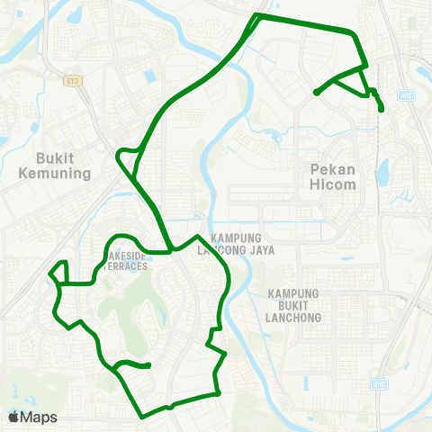 Rapid KL Stesen LRT Alam Megah ~ Kota Kemuning map
