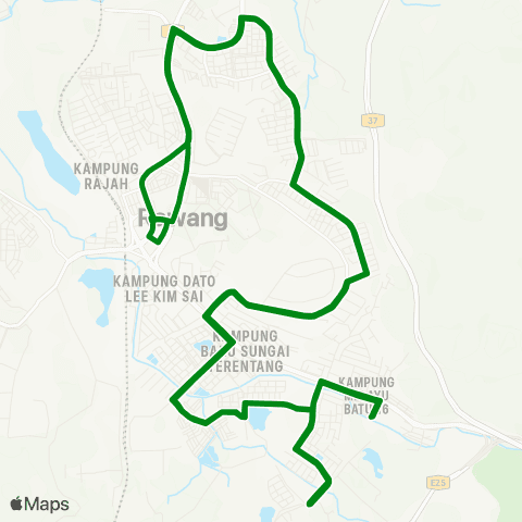 Rapid KL Lotus Rawang ~ Rawang Perdana map