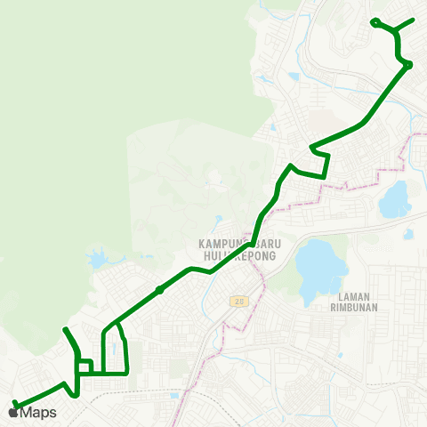 Rapid KL Wangsa Permai ~ Bandar Baru Selayang map