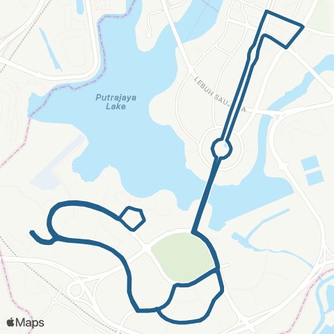 Rapid KL Dataran Gemilang ~ Picc via Presint 5 map
