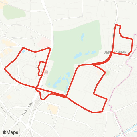 Rapid KL MTR Feeder T407 map
