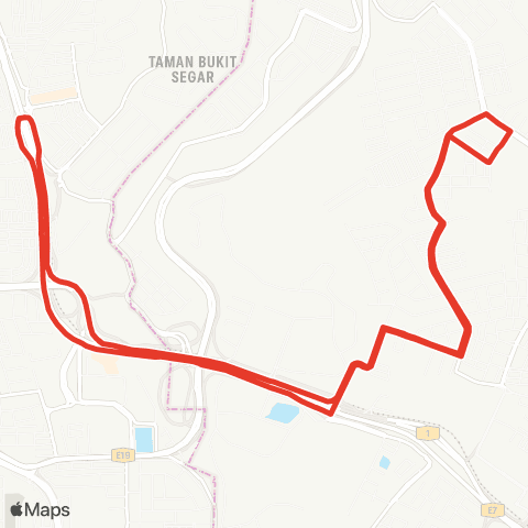 Rapid KL MTR Feeder T411 map
