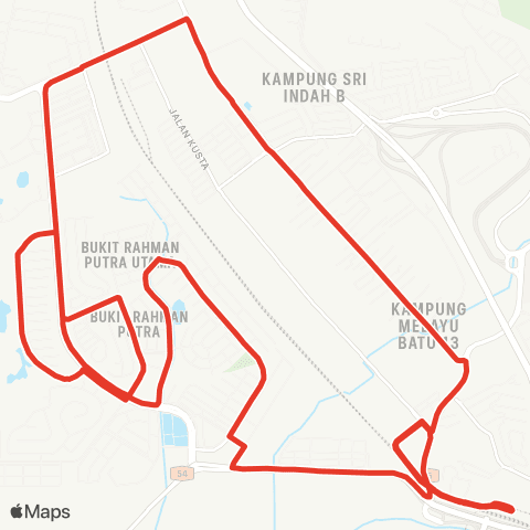 Rapid KL MTR Feeder T101 map