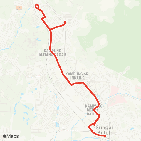 Rapid KL MTR Feeder T105 map