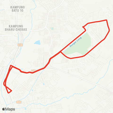 Rapid KL MTR Feeder T453 map
