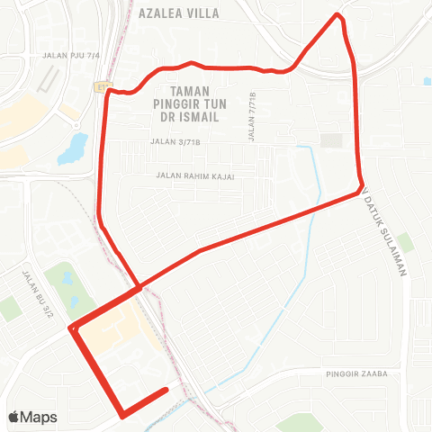 Rapid KL MTR Feeder T812 map