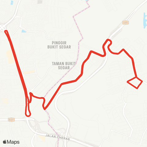Rapid KL MTR Feeder T408 map