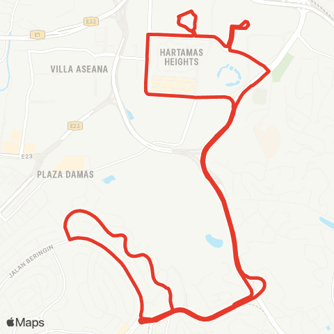 Rapid KL MTR Feeder T821 map