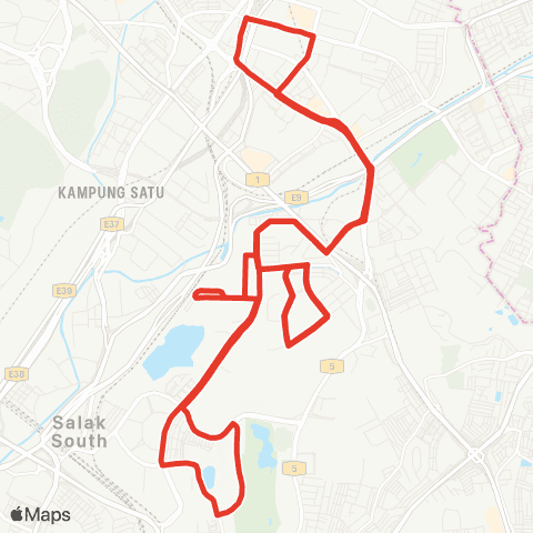 Rapid KL MTR Feeder T401 map