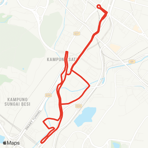 Rapid KL MTR Feeder T419 map