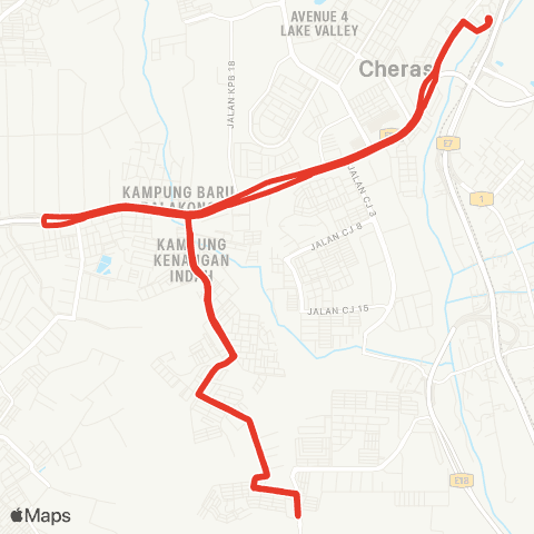 Rapid KL MTR Feeder T417 map