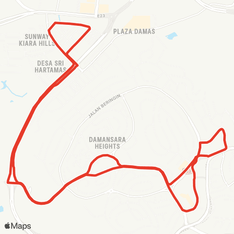 Rapid KL MTR Feeder T818 map