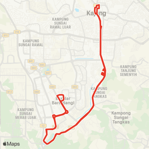 Rapid KL MTR Feeder T464 map