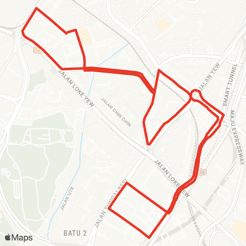 Rapid KL MTR Feeder T418 map