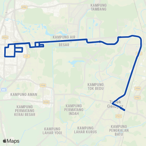 Rapid Bus Penang 610 map