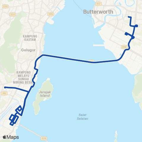 Rapid Bus Penang C13c map
