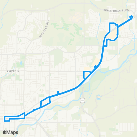 Red Apple Transit Blue map