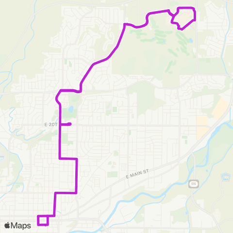 Red Apple Transit Purple map