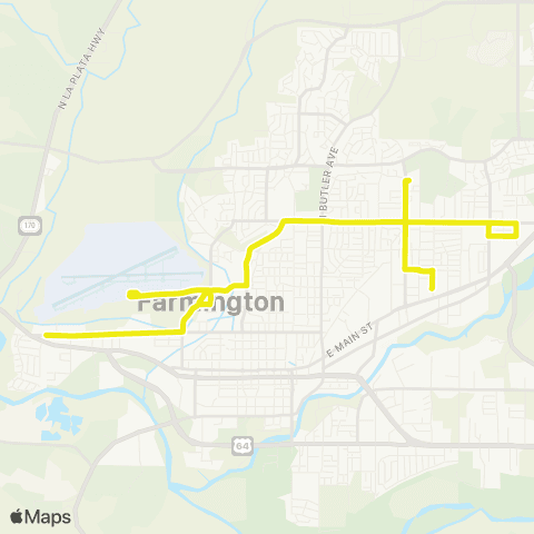 Red Apple Transit Yellow map