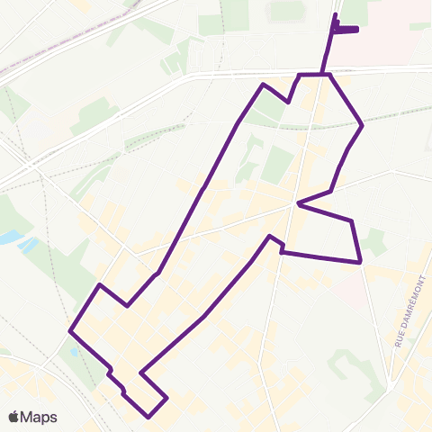 RATP La Traverse Batignolles-Bichat map