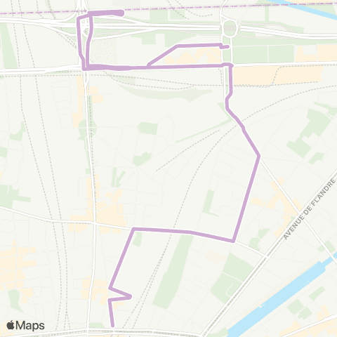 RATP La Traverse Ney - Flandre map