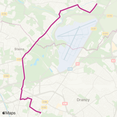 RATP Fontaine Cypierre <> Fort d'Aubervilliers map