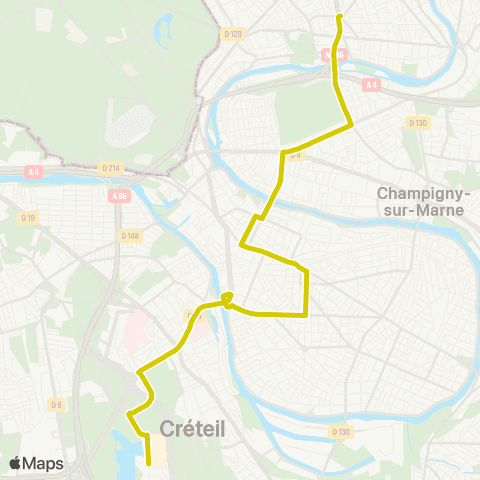 RATP Nogent-le-Perreux RER <> Hôtel de Ville map