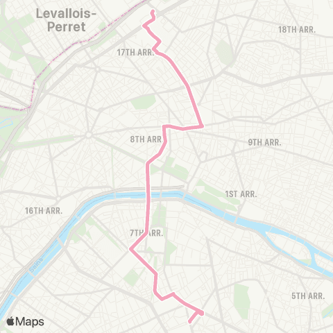 RATP Porte de Clichy <> Gare Montparnasse map