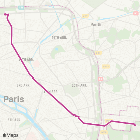 RATP Pte de Clignancourt <> Château de Vincennes map