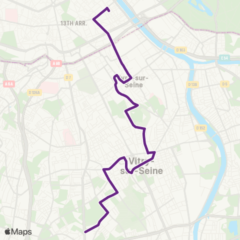 RATP Moulin Vert <> Bibl. François Mitterrand map